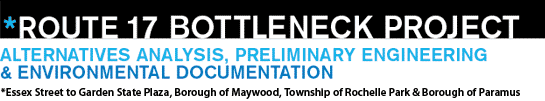 *Route 17 Alternate analysis & Preliminary Enigneering One-Mile Section between Rt. 4 & Rt. 80